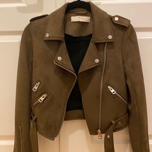 Zara Suede Motor Jacket- Size XS